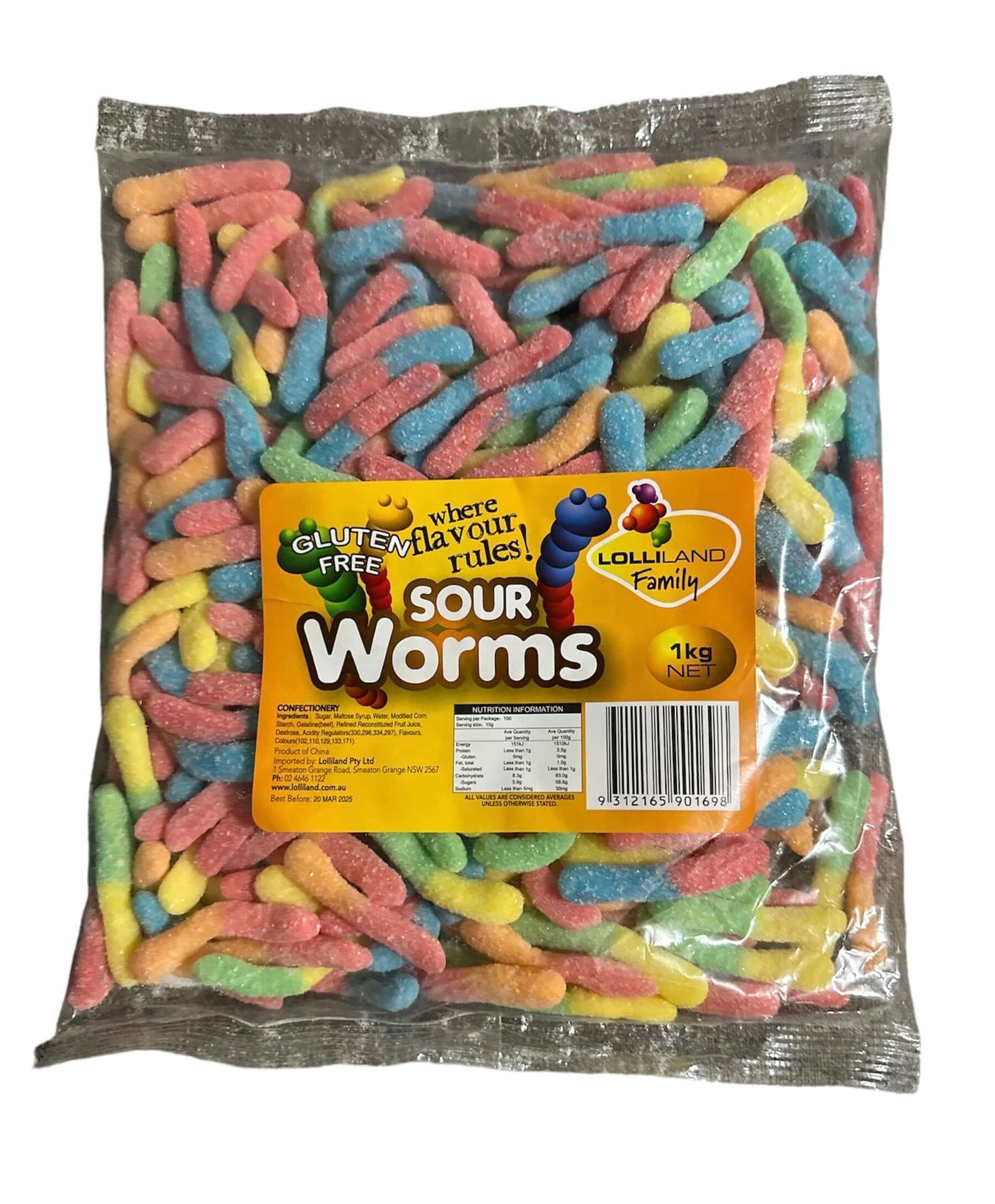 Lolliland Sour Worms 1kg
