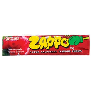 Sour Raspberry Zappo chews
